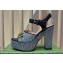 Gucci Heel 12cm Platform 3.5cm Horsebit sandals 745955 Black 2023
