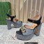Gucci Heel 12cm Platform 3.5cm Horsebit sandals 745955 Black 2023