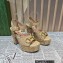 Gucci Heel 12cm Platform 3.5cm Horsebit sandals 745955 Beige 2023