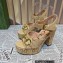 Gucci Heel 12cm Platform 3.5cm Horsebit sandals 745955 Beige 2023