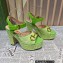 Gucci Heel 12cm Platform 3.5cm Horsebit sandals 745955 Green 2023