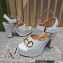 Gucci Heel 12cm Platform 3.5cm Horsebit sandals 745955 White 2023