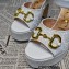 Gucci Heel 12cm Platform 3.5cm Horsebit sandals 745955 White 2023