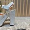 Gucci Heel 12cm Platform 3.5cm Horsebit sandals 745955 White 2023