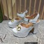 Gucci Heel 12cm Platform 3.5cm Horsebit sandals 745955 White 2023