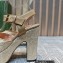 Gucci Heel 12cm Platform 3.5cm Horsebit sandals 745955 Apricot 2023