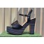 Gucci Heel 12cm Platform 3.5cm Interlocking G sandals 730022 Black 02 2023