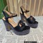 Gucci Heel 12cm Platform 3.5cm Interlocking G sandals 730022 Black 02 2023
