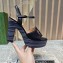 Gucci Heel 12cm Platform 3.5cm Interlocking G sandals 730022 Black 02 2023