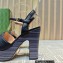 Gucci Heel 12cm Platform 3.5cm Interlocking G sandals 730022 Black 02 2023