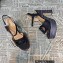 Gucci Heel 12cm Platform 3.5cm Interlocking G sandals 730022 Black 02 2023
