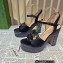 Gucci Heel 12cm Platform 3.5cm Interlocking G sandals 730022 Black 02 2023