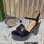Gucci Heel 12cm Platform 3.5cm Interlocking G sandals 730022 Black 02 2023