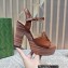 Gucci Heel 12cm Platform 3.5cm Interlocking G sandals 730022 Brown 2023