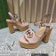 Gucci Heel 12cm Platform 3.5cm Interlocking G sandals 730022 Light Pink 2023