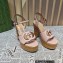 Gucci Heel 12cm Platform 3.5cm Interlocking G sandals 730022 Light Pink 2023