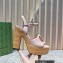 Gucci Heel 12cm Platform 3.5cm Interlocking G sandals 730022 Light Pink 2023