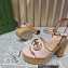 Gucci Heel 12cm Platform 3.5cm Interlocking G sandals 730022 Light Pink 2023