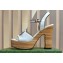 Gucci Heel 12cm Platform 3.5cm Interlocking G sandals 730022 White 2023