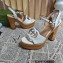 Gucci Heel 12cm Platform 3.5cm Interlocking G sandals 730022 White 2023