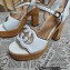 Gucci Heel 12cm Platform 3.5cm Interlocking G sandals 730022 White 2023