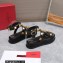 Valentino Roman Stud Platform 4cm ANKLE STRAP sandals Black 2023