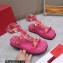 Valentino Roman Stud Platform 4cm ANKLE STRAP sandals Fuchsia 2023