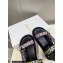 Dior D-Wave Sandals in Multicolor Dior Indian Purple Embroidered Cotton 2023