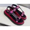 Dior D-Wave Sandals in Indy Pink Multicolor Cotton with Jardin Indien Embroidery 2023