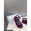 Dior D-Wave Sandals in Indy Pink Multicolor Cotton with Jardin Indien Embroidery 2023