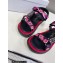 Dior D-Wave Sandals in Indy Pink Multicolor Cotton with Jardin Indien Embroidery 2023