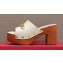 Valentino Heel 9.5cm Platform 3cm VLogo Chain CLOG in calfskin White 2023