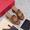 Valentino Heel 9.5cm Platform 3cm VLogo Chain CLOG in calfskin Brown 2023