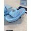 Prada Crochet flatform 4cm slides 1XZ761 Blue 2023