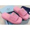 Prada Crochet flatform 4cm slides 1XZ761 Pink 2023