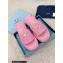 Prada Crochet flatform 4cm slides 1XZ761 Pink 2023
