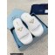 Prada Crochet flatform 4cm slides 1XZ761 White 2023