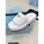 Prada Crochet flatform 4cm slides 1XZ761 White 2023