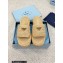 Prada Crochet flatform 4cm slides 1XZ761 Beige 2023
