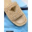 Prada Crochet flatform 4cm slides 1XZ761 Beige 2023