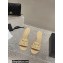 Chanel Heel 7cm Gold CC Logo Lambskin Quilting Mules G45014 Beige 2023