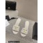 Chanel Heel 7cm Gold CC Logo Lambskin Quilting Mules G45014 White 2023