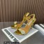 Aquazzura Heel 10.5cm Love Bubble Crystal-embellished Sandals Gold 2023