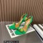 Aquazzura Heel 10.5cm Love Bubble Crystal-embellished Sandals Suede Green 2023
