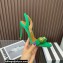 Aquazzura Heel 10.5cm Love Bubble Crystal-embellished Sandals Suede Green 2023