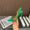 Aquazzura Heel 10.5cm Love Bubble Crystal-embellished Sandals Suede Green 2023