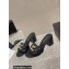 Chanel Heel 7cm Gold CC Logo Lambskin Quilting Mules G45014 Black 2023
