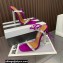 Aquazzura Heel 11.5cm Rock Chic Sandals Fuchsia 2023