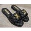 Chanel Heel 2cm Gold CC Logo Lambskin Quilting Mules G45014 Black 2023