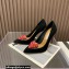Aquazzura Heel 10.5cm Love Me Pumps Suede Black 2023